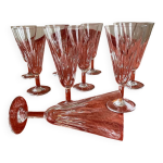 Baccarat 6 fltes  champagne en cristal modle cassino