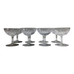 Baccarat 8 coupes  champagne en cristal de baccarat modle casino