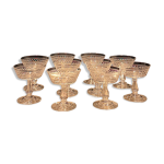 Baccarat, ensemble de 10 coupes � champagne en cristal grav� 1900