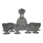 Baccarat valancay carafe + 10 verres a porto cristal