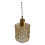 Baladeuse avec globe vintage en verre ambr