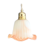 Baladeuse tulipe pte de verre rose vintage