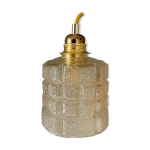 Baladeuse tulipe vintage en verre ambr�