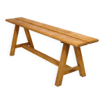 Banc 3 places en bois massif des ann�es 80 - 90.