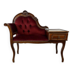 Banc / chaise baroque vintage avec table / banc t�l�phonique