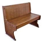 Banc en chne vintage avec coffre de rangement, deux places, 104 cm