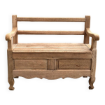 Banc coffre en chne massif