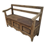 Banc coffre en chne massif