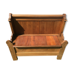 Banc coffre en chêne et merisier Banc coffre en chêne et merisier