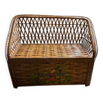 Banc coffre rotin osier annes 60 / 70
