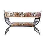 Banc curule de style maison jansen, 1960