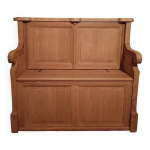 Banc d'glise en chne massif