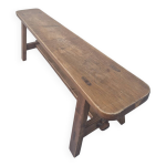 Banc de ferme rustique ancien - 1m40