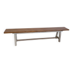 Banc de ferme vintage en bois massif