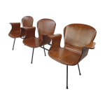 Banc italien 3 places du milieu du sicle par carlo ratti, annes 50