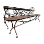 Banc de jardin en fer forgé artisanal Banc de jardin en fer forgé artisanal