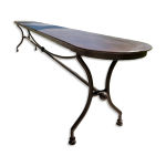 Banc de jardin en fer forg artisanal