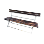 Banc de jardin pliant en fer forg et bois