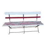 Banc de jardin vintage bois fer forg pliable