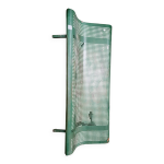 Banc public en métal perforé vert vintage Banc public en métal perforé vert vintage