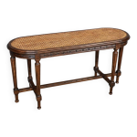 Banc de piano en noyer, style louis xvi fin xixe Banc de piano en noyer, style louis xvi fin xixe