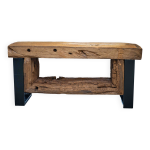 Banc rustique en chne massif