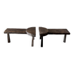 Banc ou table basse modulaire en 2 parties l:2m l:60 h:46
