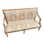 Banquette - canap de boudoir en bois - epoque louis xvi