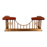 Banquette de chemine dit club fender du dbut du 19 sicle en laiton et c