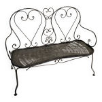 Banquette de jardin en fer forgé Banquette de jardin en fer forgé