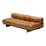 Banquette - lit ds80 de de sede en cuir cognac, suisse, annes 1970