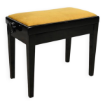 Banquette de piano r�glable, en bois laqu� noir 1970