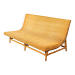 Banquette en rotin, italie 1970