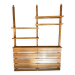 Bar de cuisine vintage en bois massif
