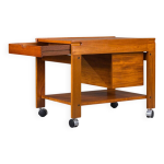 Bar danois moderne du milieu du sicle en teck modle 703 par aksel kjersgaard, 1960
