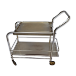Bar roulant en mtal chrom 1970