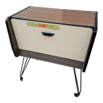 Bar roulant pieds eiffel formica 1950 60