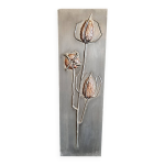 Bas relief en �tain repouss�