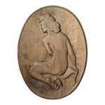 Bas - relief ovale ancien  nu fminin