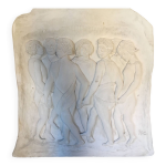 Bas relief en pltre art deco