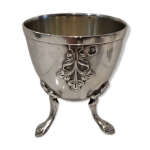 Beau coquetier tripode argent 950 minerve style art nouveau queille