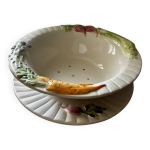 Bel gouttoir  lgumes et son assiette barbotine