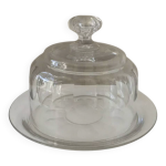 Belle cloche  fromage et son plateau en cristal