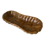 Belle coupe  fruits ou vide - poches vintage en bois massif sculpt