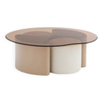 Très belle table basse verre teinté design Très belle table basse verre teinté design