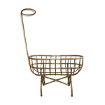 Berceau  crosse en rotin vintage