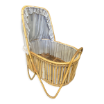 Berceau lit en rotin vintage
