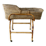 Berceau en osier et bambou annes 1930 1940
