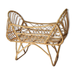 Berceau rotin vintage