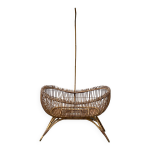 Berceau en rotin vintage